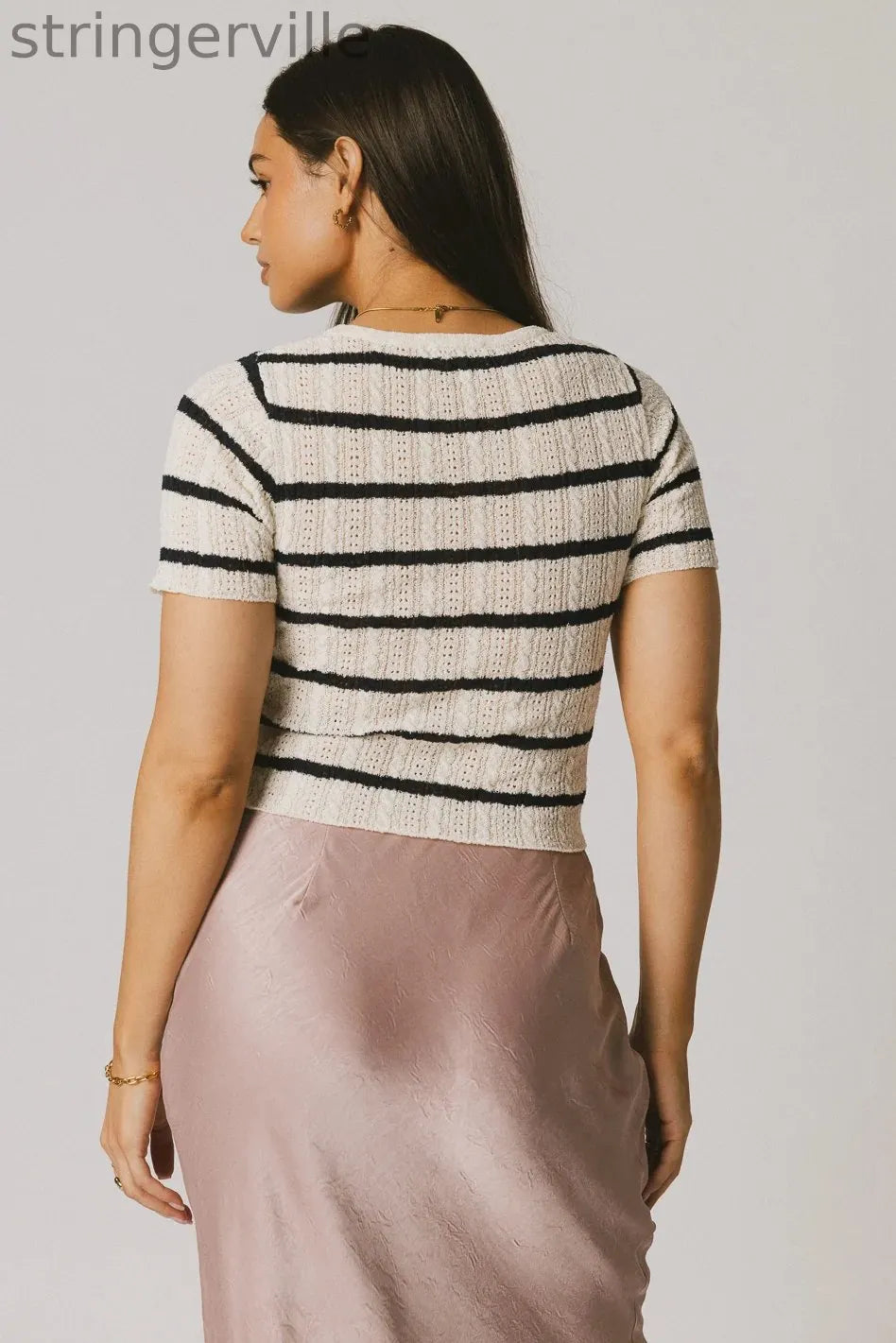 Striped Sweater in Navy