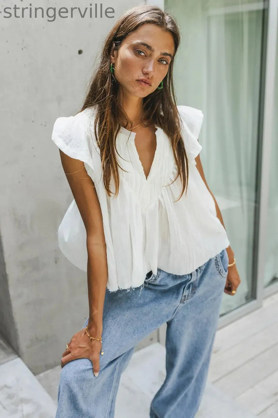 Blouse in Cream