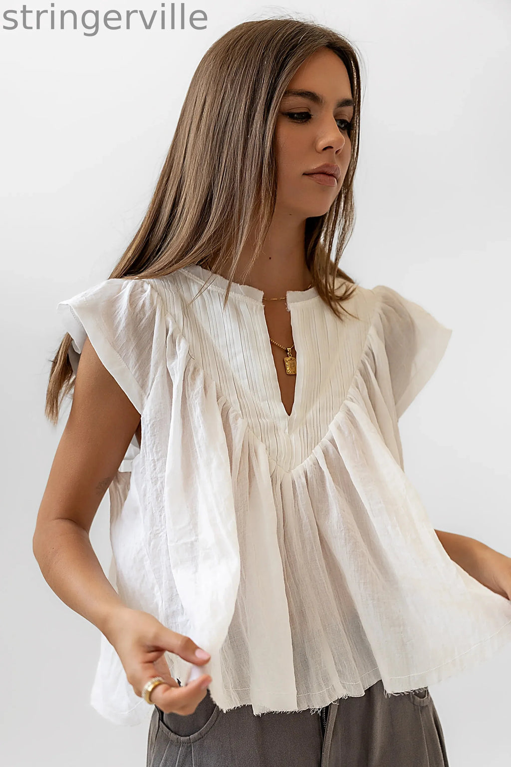 Blouse in Cream