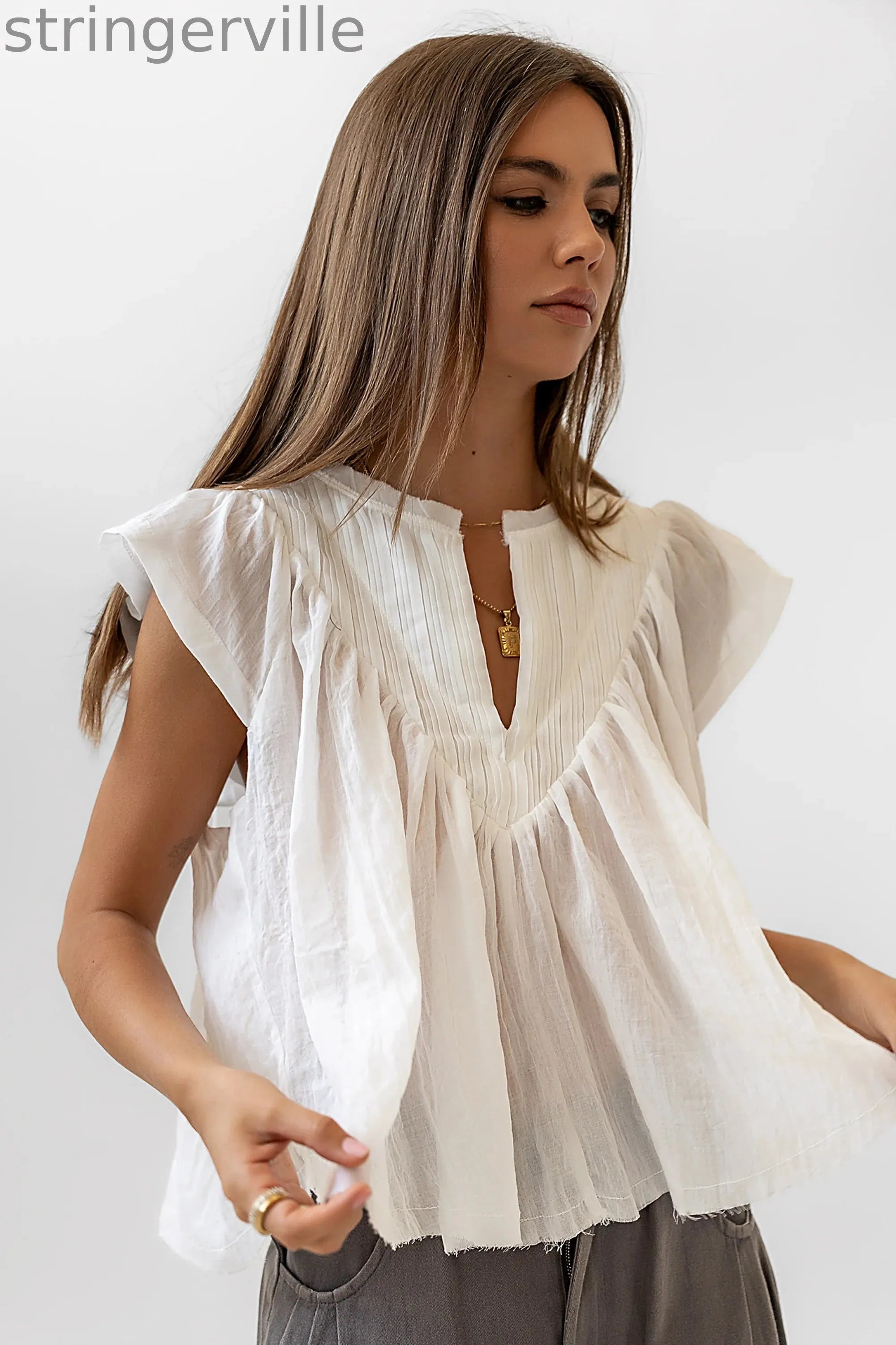 Blouse in Cream