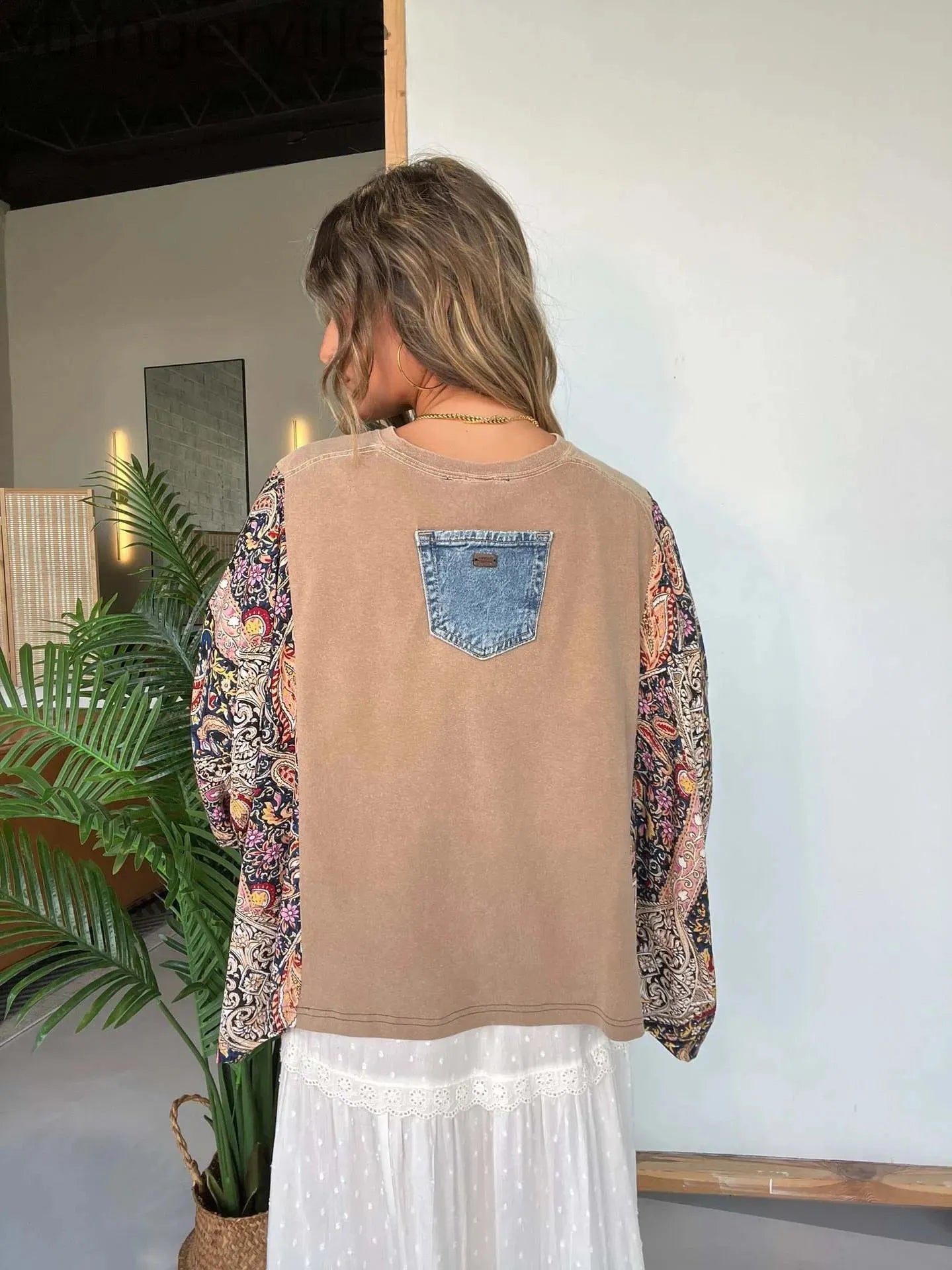 Women's Fashion Casual Printed Batwing Sleeve Loose T-shirt