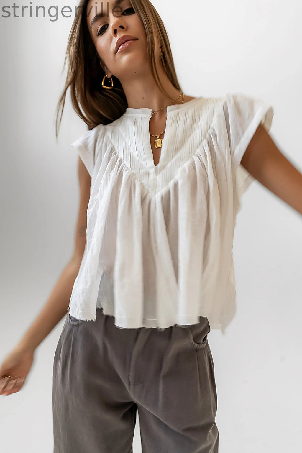 Blouse in Cream