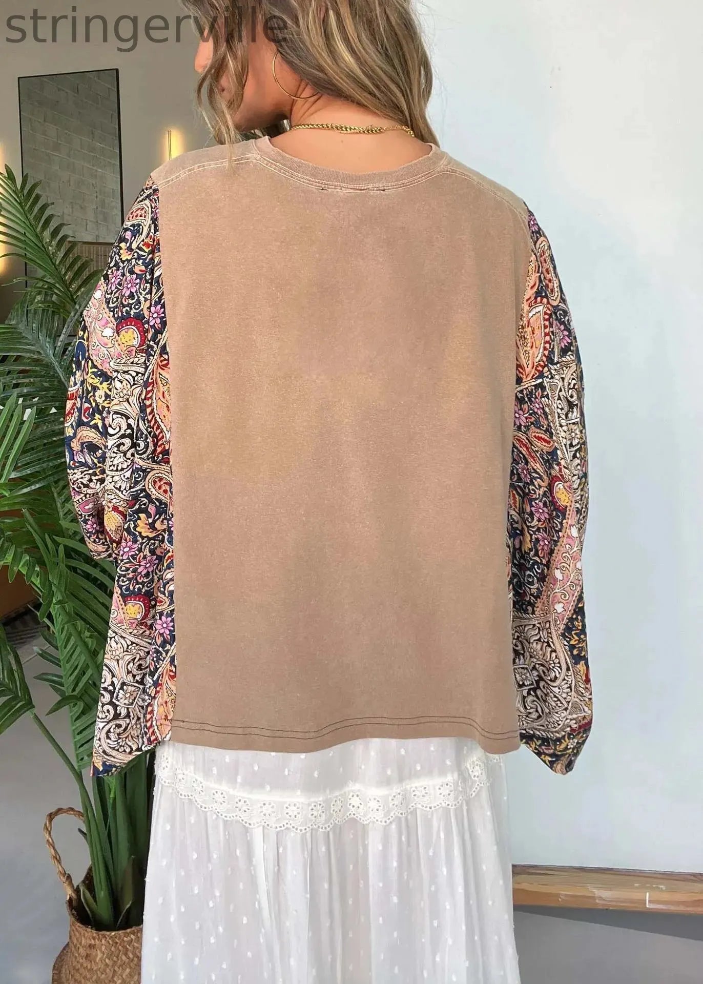 Women's Fashion Casual Printed Batwing Sleeve Loose T-shirt