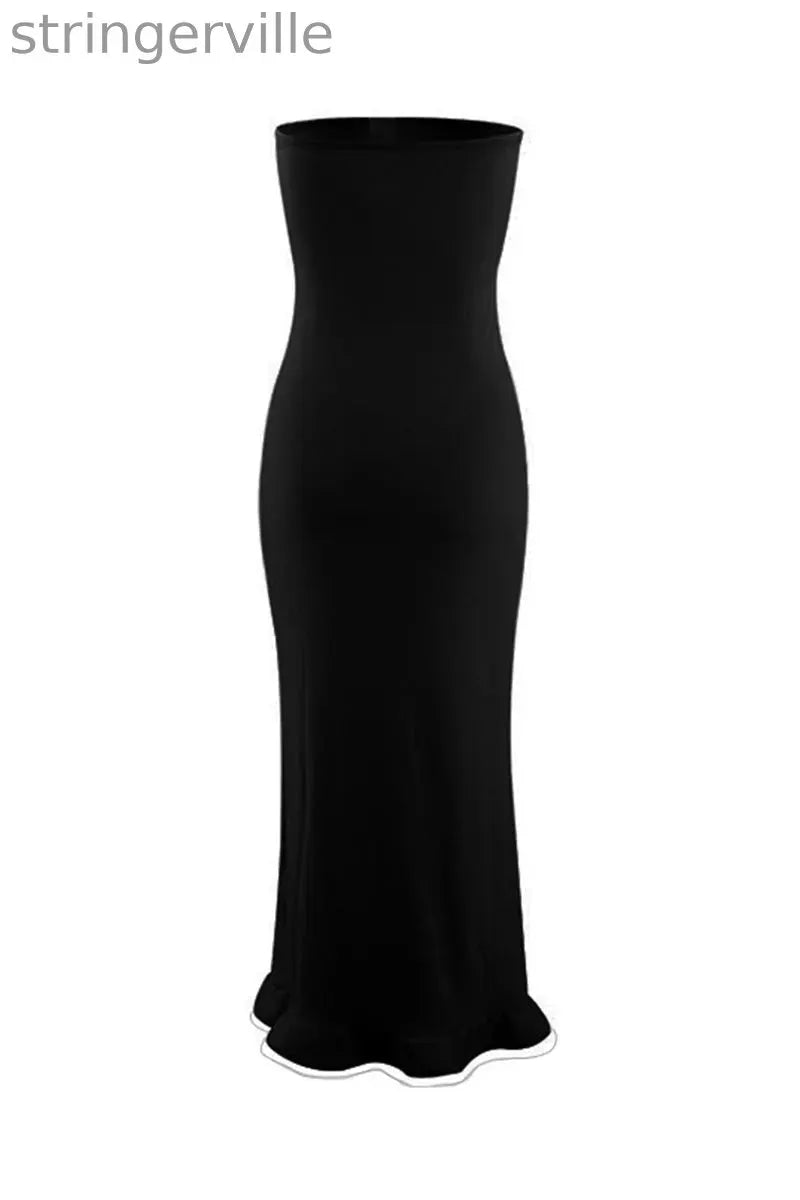 Sexy Stringy Selvedge Strapless One Step Skirt Dresses