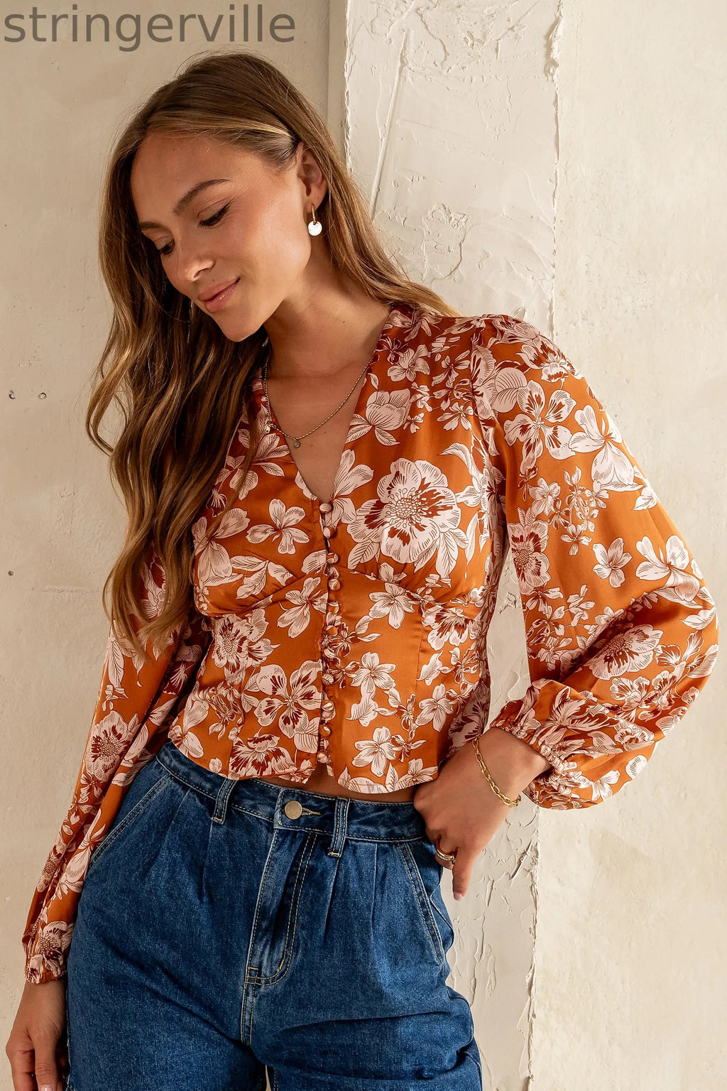 Button Front Blouse