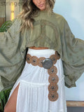 Women's Fashion Casual Printed Batwing Sleeve Loose T-shirt